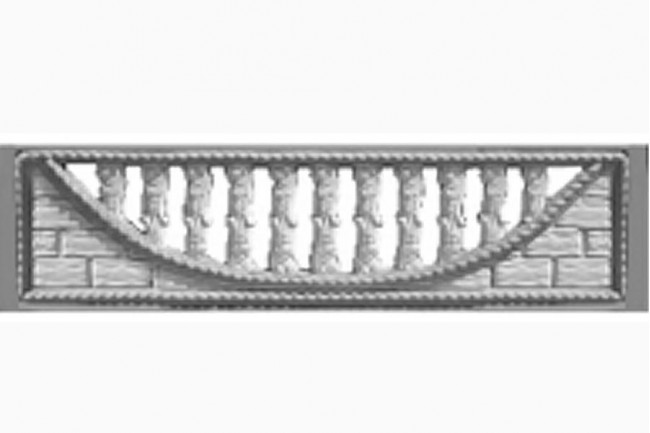 Форма Кирпич колотый в рамке полуарка (№8) - стеклопластик